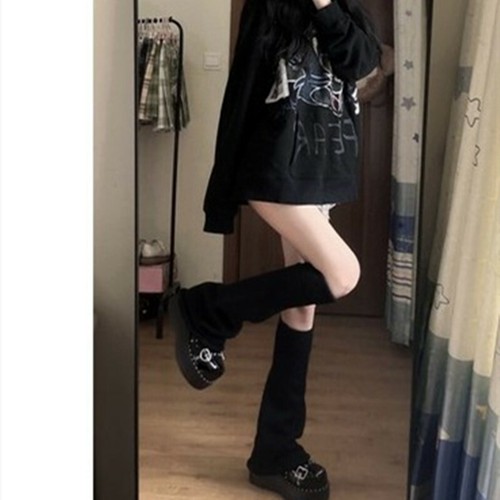 Frauen Kawaii weiß JK Mädchen gestrickt Bein Abdeckung Student locker japanischer Stil - Bild 4 von 5