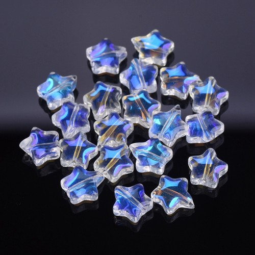 20pcs Small 8mm Stars Lampwork Crystal Glass Loose Beads Lot For Jewelry Making - Picture 5 of 19