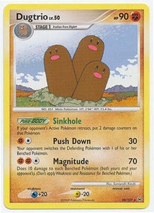 Pokemon Platinum Edition Rare Card - Dugtrio 24/127
