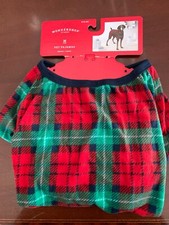 Wondershop Pet Pajamas, Red, green  blue plaid, Size M, NWT