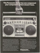 Vintage Print Ad Panasonic RX-5500 AM/FM Stereo Cassette Recorder - Dec 1979