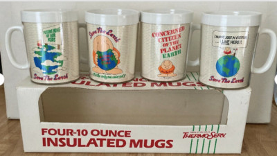 Vintage Ziggy Save the Earth Thermo-Serv Insulated Mug 1990 NEW