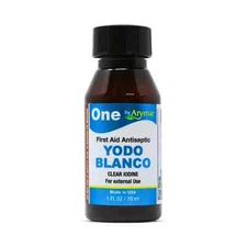 Arymar YODO Blanco Iodine 1 FL OZ - No-Stain Antiseptic for Cuts, Burns.