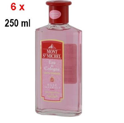 25,30 /L - 6x Mont St Michel Eau de Cologne - Rose Imperiale - 70% Vol. - 250ml