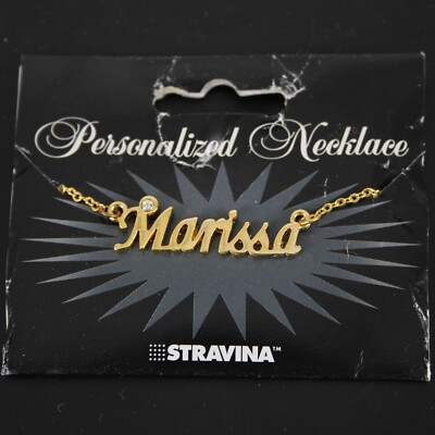 MARISSA NEW Name Goldtone Rhinestone 14.5'' w 4.5'' Multi Ring Ext Necklace 3