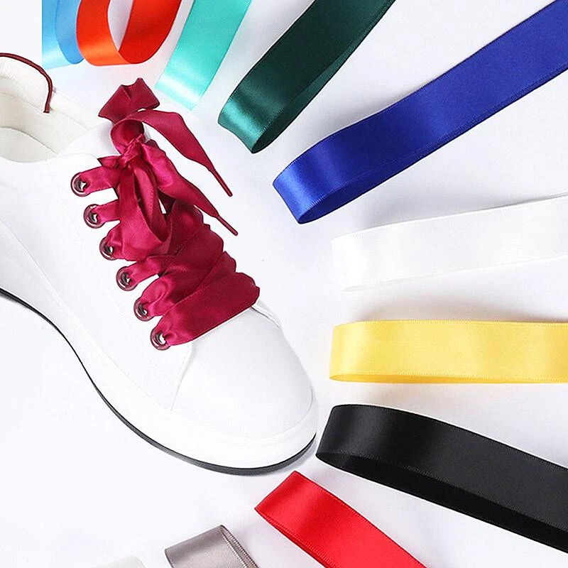 Silk shoelaces hot sale