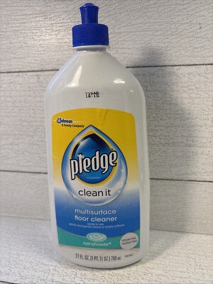 Pledge Clean It Multi Surface Floor Cleaner Rainshower Scent 27 oz  NEW