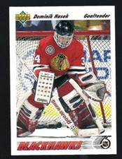 1991-92 Upper Deck #335 (English version) Dominik Hasek Rookie card