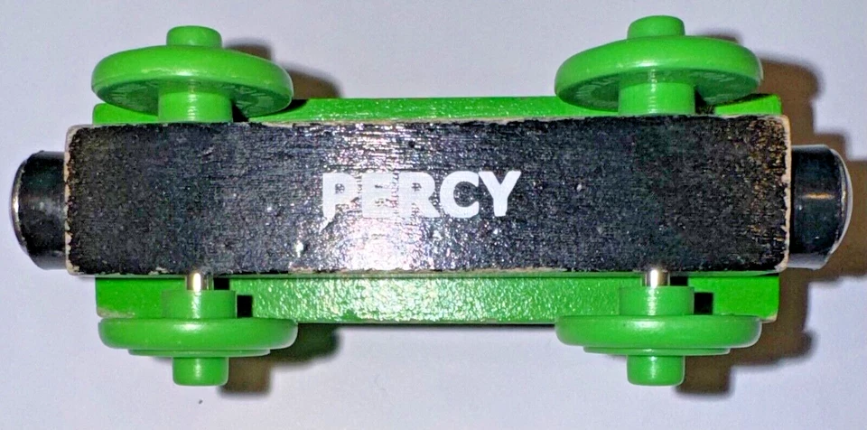 Thomas & Friends Percy # 6 Green Saddle Engine carro de madeira UAU. ÓTIMO estado! - Imagem 2 de 4