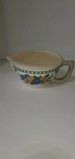 Vintage M Kamenstein Floral Batter Bowl Measuring Mark Handle Pouring Spout wLid