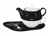 Buchensee Tea For One / Teeset Lena, Teekanne 500Ml In Schwarz Aus Porzellan