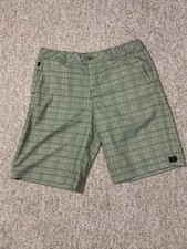 O'Neill Hybrid Freak Men's Golf Shorts Casual Flat Front Green Size 34