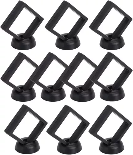 20 pz custodia galleggiante 3D scatola moneta supporto telaio display per campioni di gioielli - Foto 9 di 9