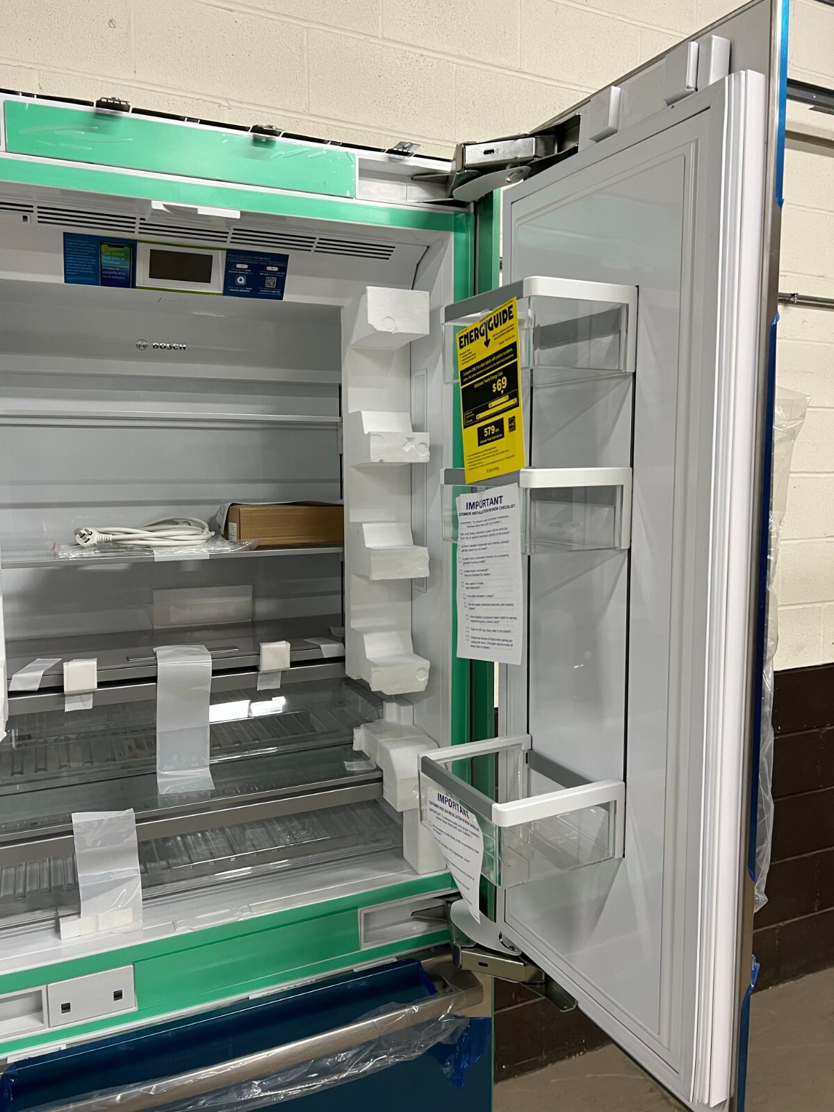 Bosch B36BT935NS 36" Refrigerator French Door Benchmark BuildIn Stainless (1) eBay