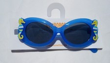 Gymboree Girls Sunglasses Size 2 3 4 Blue Seahorse Swim Club Sea Splash Vintage