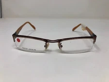 Sherwin Eyeglasses Frames SW07031 Brown Orange 52-18-135 Half Rim G888