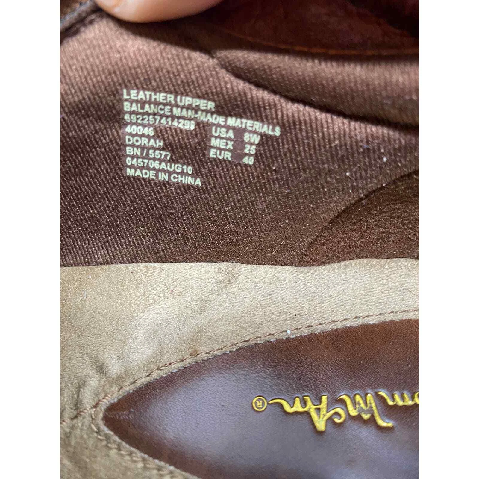 THOM BROWNE Scarpe abito Thom McAn da uomo 8 W marroni in pelle con cerniera anteriore