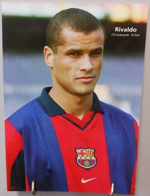 Rivaldo V. B. Ferreira Brasilien Fußball Nationalspieler Fan Card 21x15 #FPG526