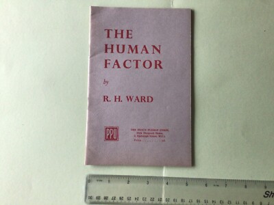 The Human Factor by R. H. Ward 1939 15 page  booklet  A8331