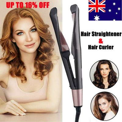 2 In1 Professional Hair Straightener Curler Salon Curl Styler