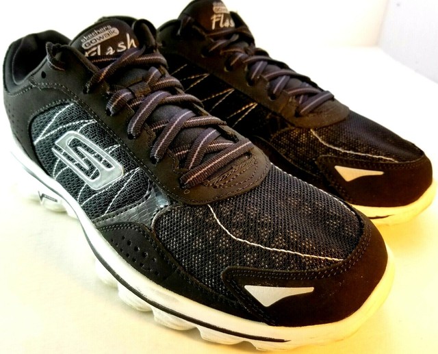 skechers go walk flash black