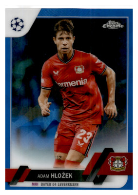 2022 Topps Chrome UEFA #148 Adam Hlozek Sapphire   Bayer 04 Leverkusen