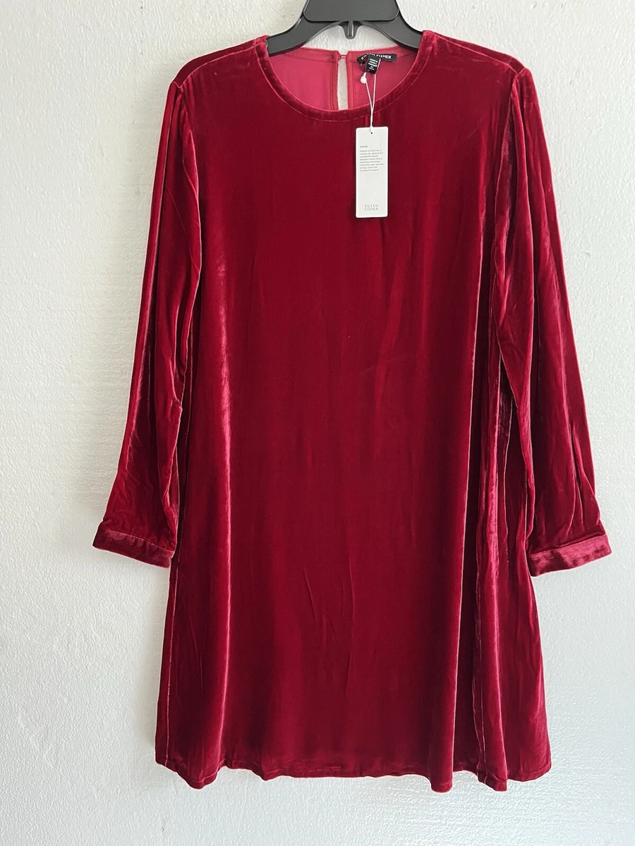 knee length dresses for ladies Fine Jersey Lantern Dress – Eileen Fisher Renew