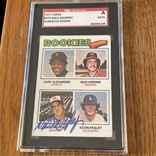 DALE MURPHY Rookie Signed 1977 Topps #476 Atlanta Braves Autograph SGC EX