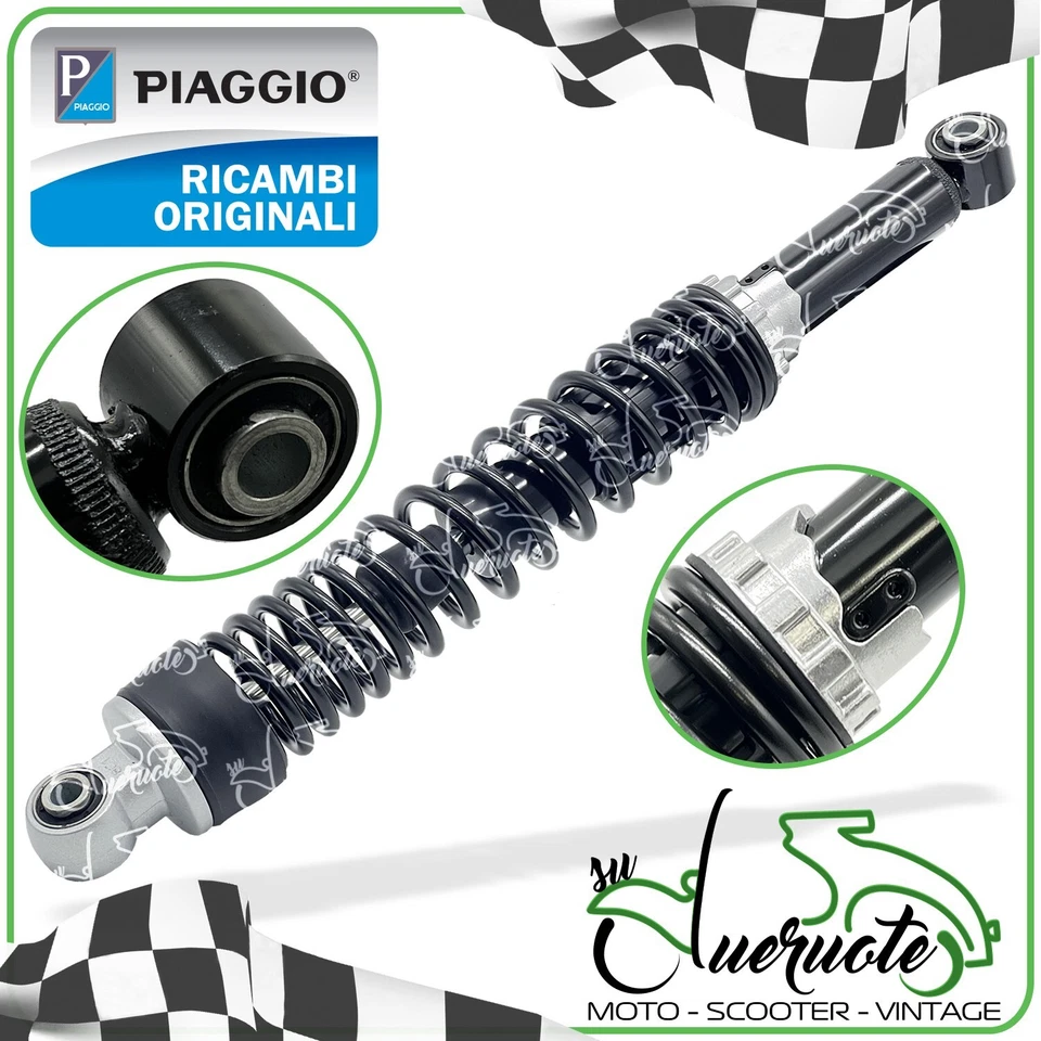 Amortisseur Arrière Réglable Paire Piaggio MP3 400 500 Gilera FUOCO Noir - Photo 3/4