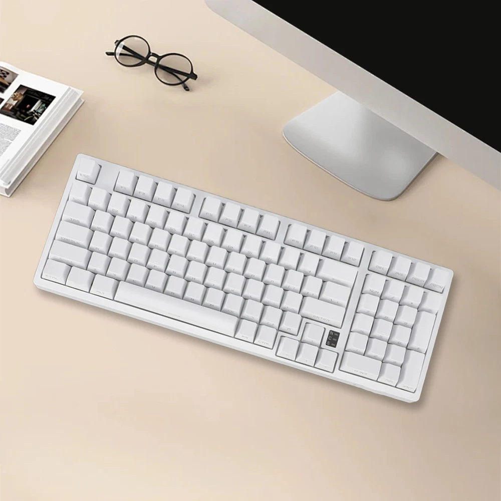 98-Key Wireless Mechanical Keyboard with 3-Mode Connectivity, Linear Switches, and RGB Backlight