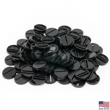 Pack of 100, 25 mm Plastic Round Slot Bases Miniature Wargames Table Top gaming