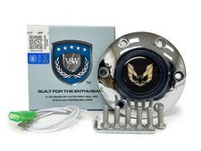 Licensed Pontiac Firebird Trans Am Gold Bird 6 Bolt Chrome Horn Button