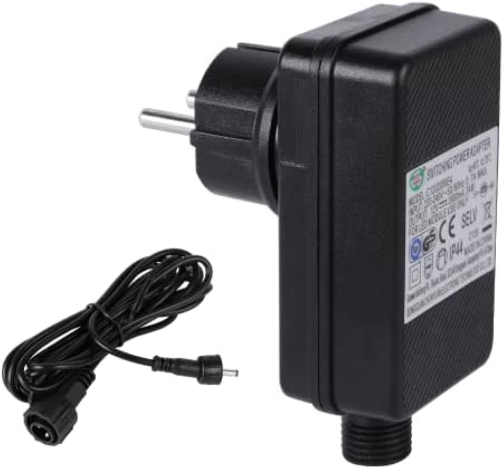 Aourow Adattatore LED per Illuminazione da Giardino,Alimentatore LED IP44 per Fa
