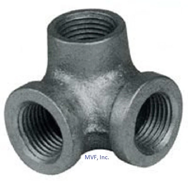 3/4" 150 NPT Side-Outlet 90° Elbow Black Malleable Iron Fitting MI010541BMI-SO - Image 2 of 3
