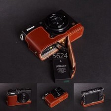 Vintage Genuine Handmade Camera Bag Base Half/Full Case Cover fr Nikon Coolpix A