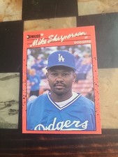 1990 Donruss 1989 Leaf Mike Sharperson MLB Card #603 Los Angeles Dodgers Basebal