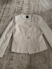 brand The Limited ivory blazer featuring an asymmetrical button closure
