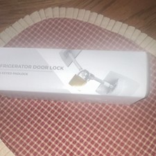 Computer Security Products Refrigerator Door Lock w/ Keyed Padlock, White