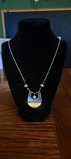 The Floral Fork necklace with cultured pearls! 20 inch chain.