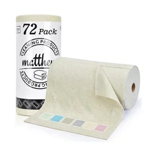 Matthew Microfiber Cleaning Cloth Roll 72Pack (12" x 12") Reusable ... Fast Ship