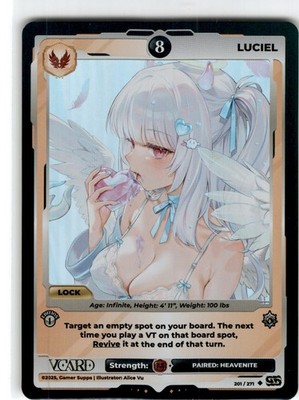 VCard Divine Chaos First Edition  8  Holo Foil  Luciel  Lucy Pyre