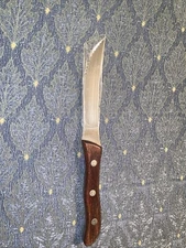 Vtg BUCK Steak Knife  Partially Serrated. Made In USA