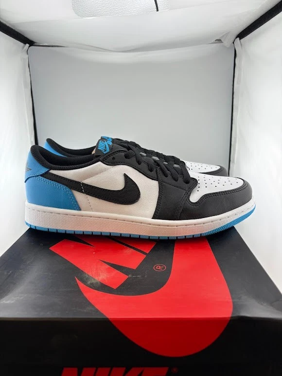 Las mejores ofertas en Jordan 1 Retro Low Black Blue | eBay