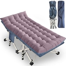 GETOVIN XXL Cuna de Camping con Colchón Gran Tamaño 32" Ancho Cuna Plegable Pesada Du...