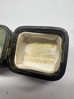 Antique Victorian Ring Box J Henderson Edinburgh Scotland