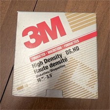 3M 3.5" DS/HD 1.44MB Formatted High Density Floppy Disks 9 Pack Box