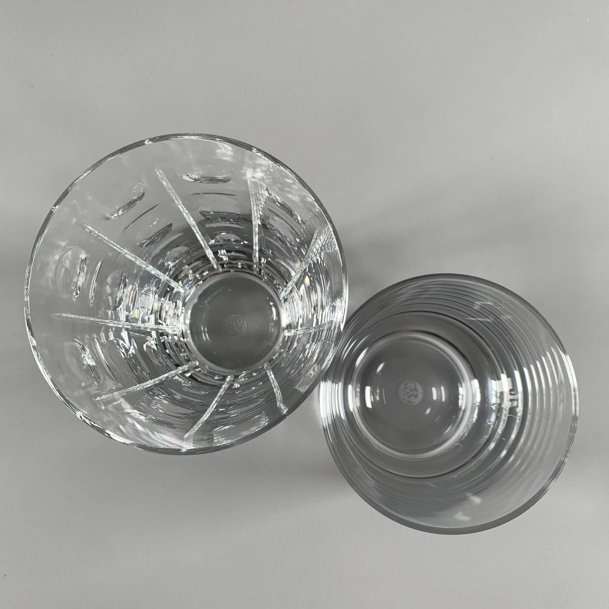 Baccarat Rock Glass Crystal Goblet Tumber Set of 2 in Various Sizes