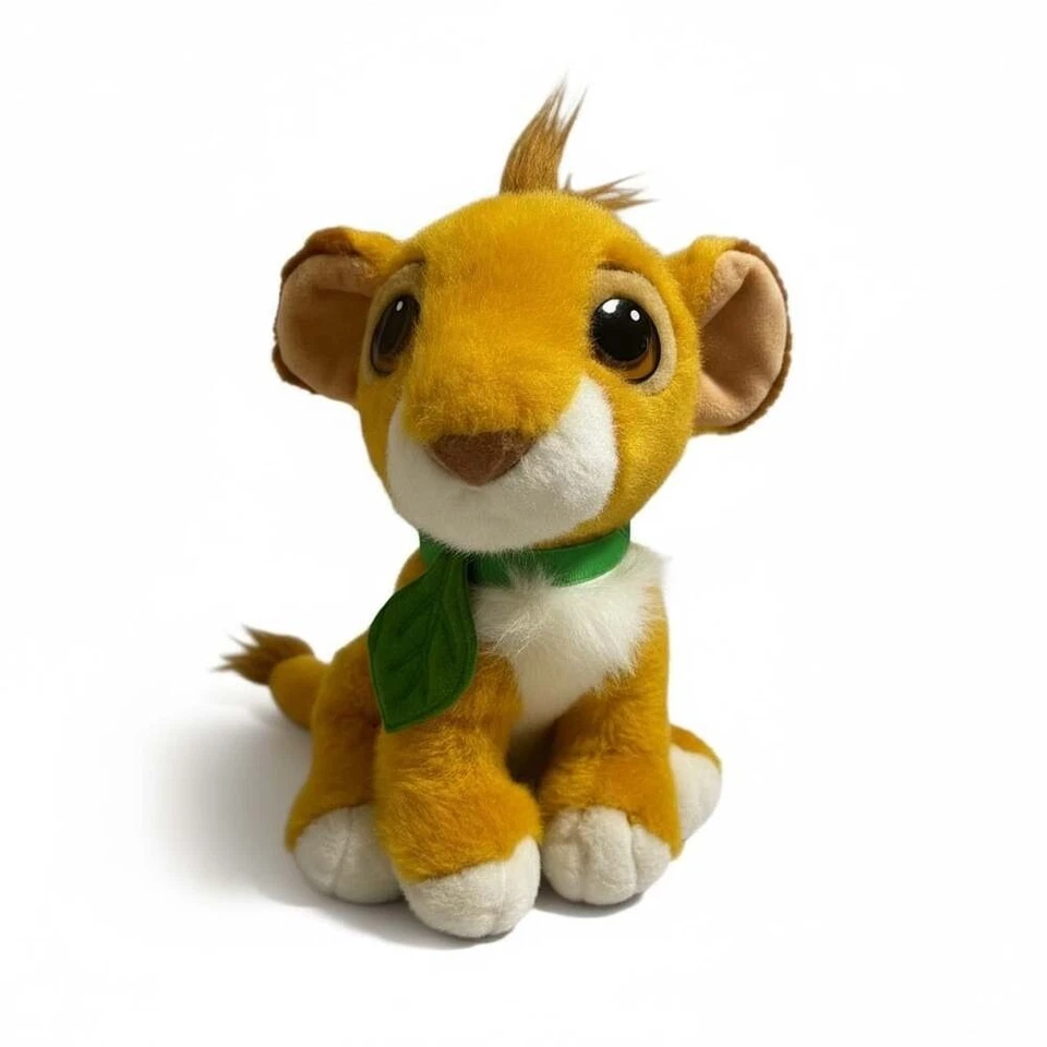 Vintage 1993 Disney The Lion King Purring Baby Simba Plush Toy with Leaf Collar - Image 2 of 4