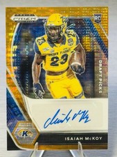 🔥🏈ISAIAH MCKOY 2021 Panini Prizm Draft Picks Orange Pulsar Prizm RC #KENT!🏈🔥