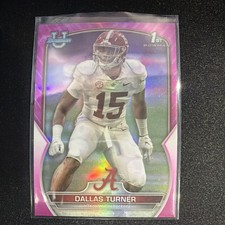 2022 Topps Bowman Chrome Dallas Turner 1st Bowman Pink Refractor #6